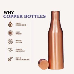 Coppertino Long Neck Copper Water Bottle – 1 Litre