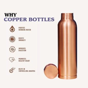 Coppertino Classic Plain Water Bottle – 1 Litre