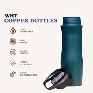 Coppertino Cyan Blue Sipper Bottle – 1 Litre